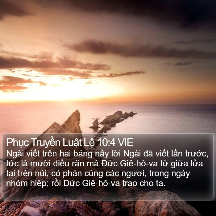 Phục Truyền Luật Lệ 10:4 VIE Bible Study