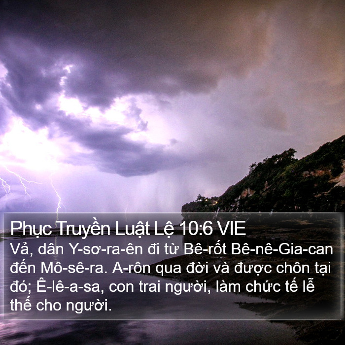 Phục Truyền Luật Lệ 10:6 VIE Bible Study