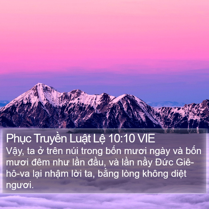 Phục Truyền Luật Lệ 10:10 VIE Bible Study