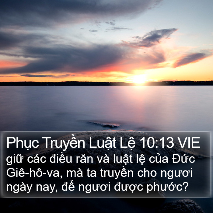 Phục Truyền Luật Lệ 10:13 VIE Bible Study