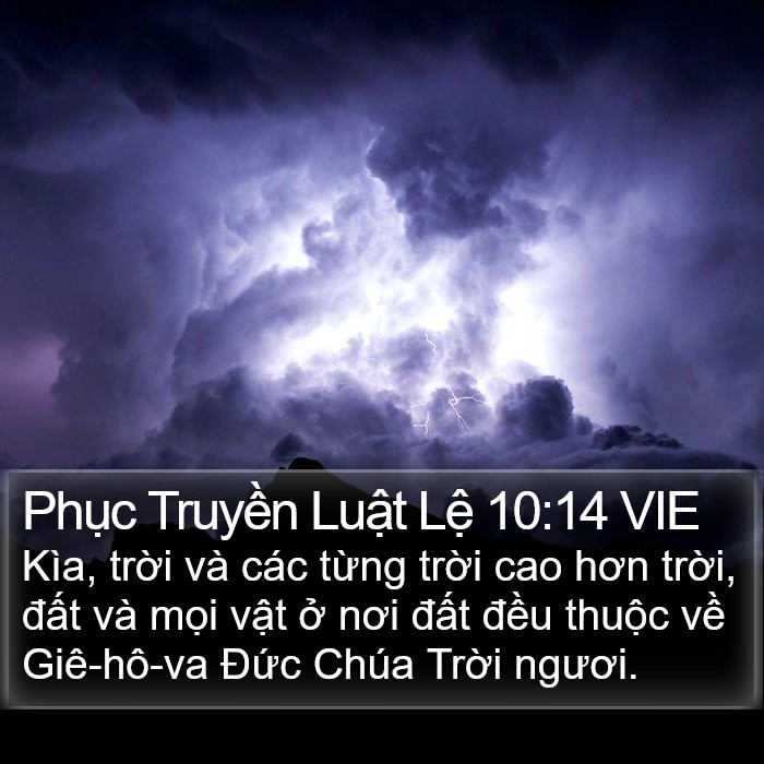 Phục Truyền Luật Lệ 10:14 VIE Bible Study