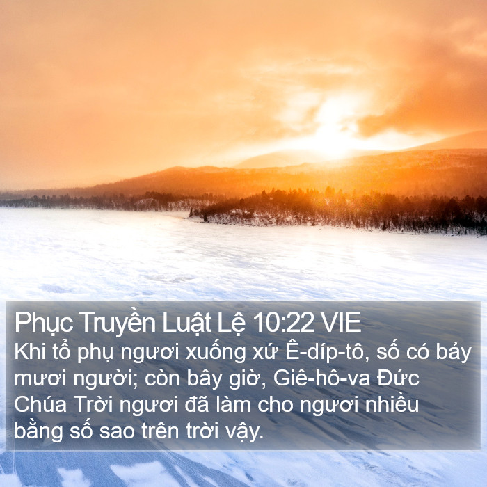 Phục Truyền Luật Lệ 10:22 VIE Bible Study