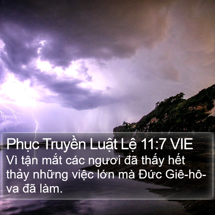 Phục Truyền Luật Lệ 11:7 VIE Bible Study