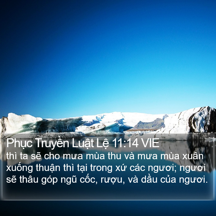 Phục Truyền Luật Lệ 11:14 VIE Bible Study