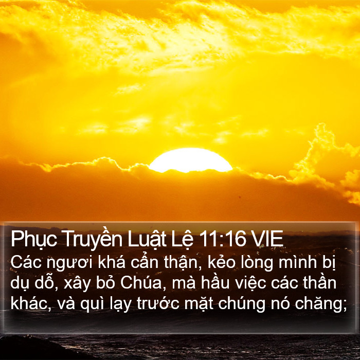 Phục Truyền Luật Lệ 11:16 VIE Bible Study