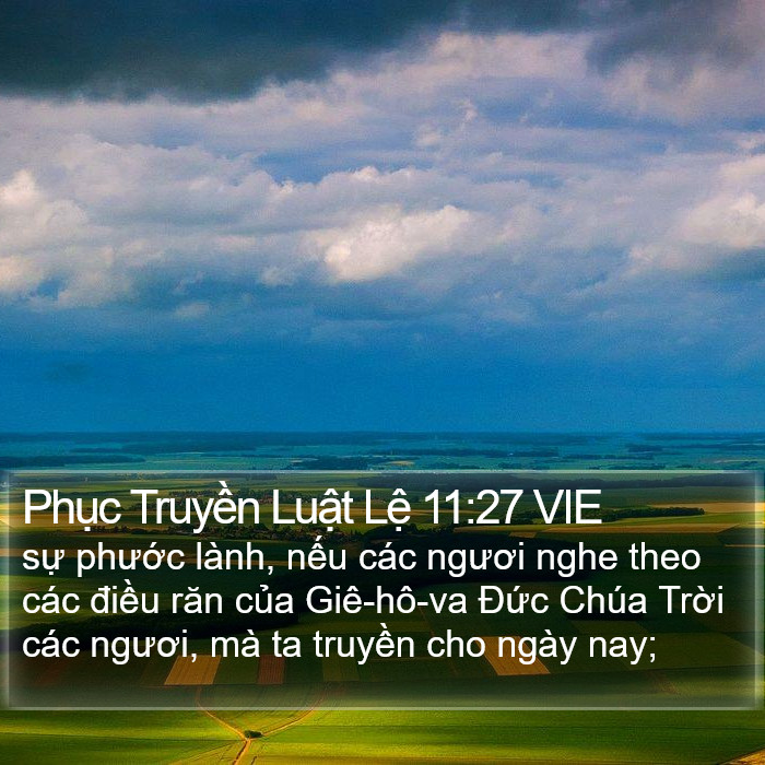 Phục Truyền Luật Lệ 11:27 VIE Bible Study