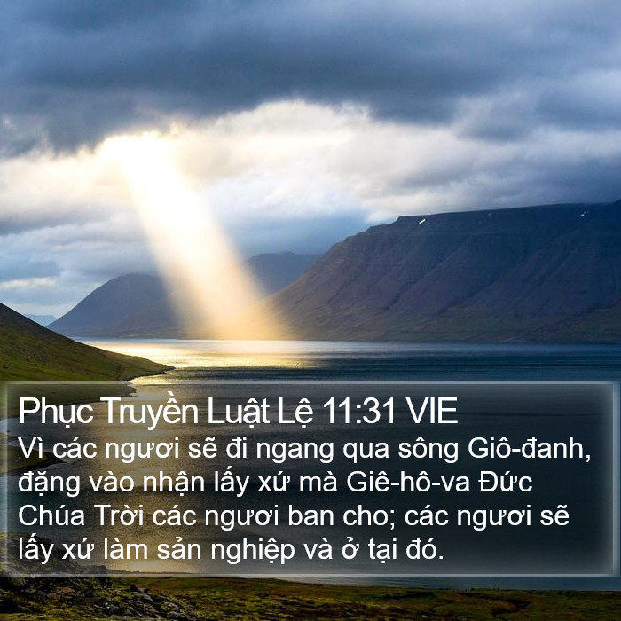 Phục Truyền Luật Lệ 11:31 VIE Bible Study