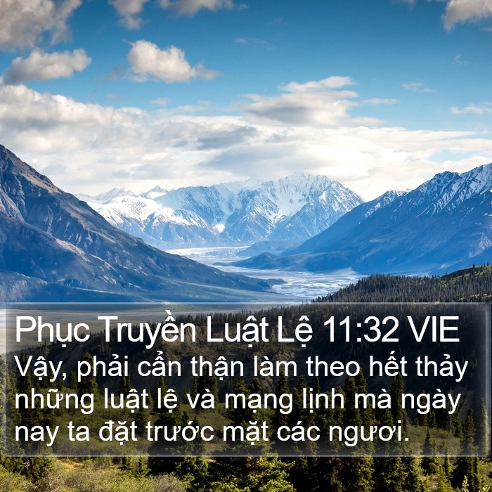 Phục Truyền Luật Lệ 11:32 VIE Bible Study