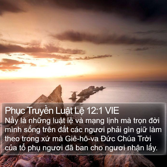 Phục Truyền Luật Lệ 12:1 VIE Bible Study
