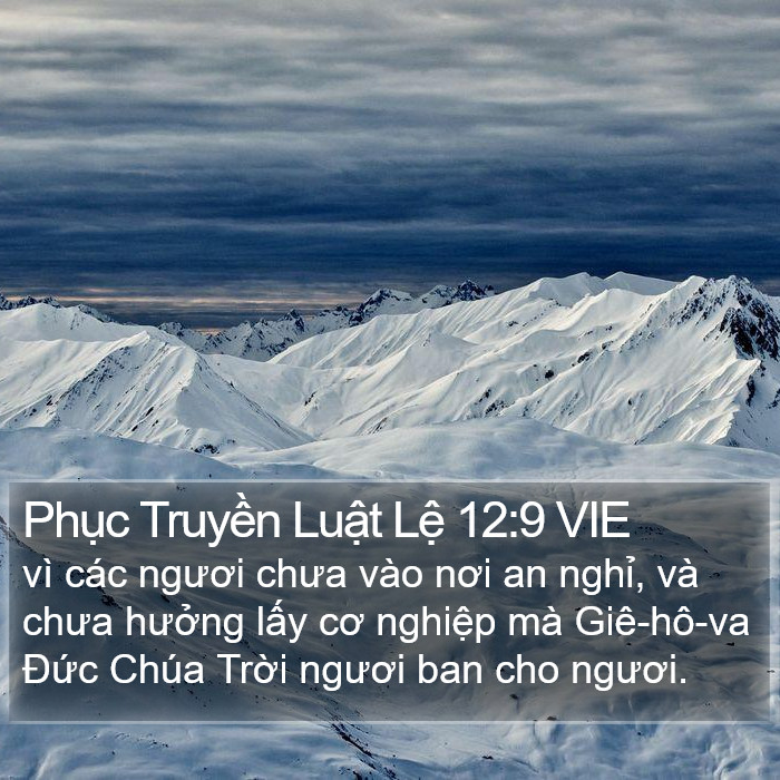Phục Truyền Luật Lệ 12:9 VIE Bible Study