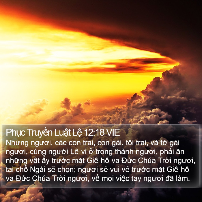 Phục Truyền Luật Lệ 12:18 VIE Bible Study