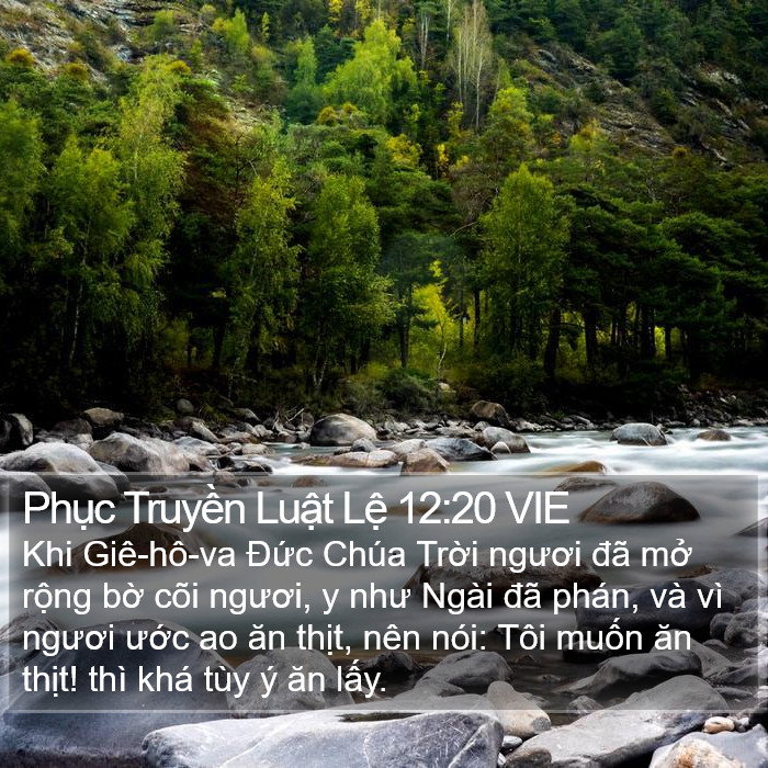 Phục Truyền Luật Lệ 12:20 VIE Bible Study