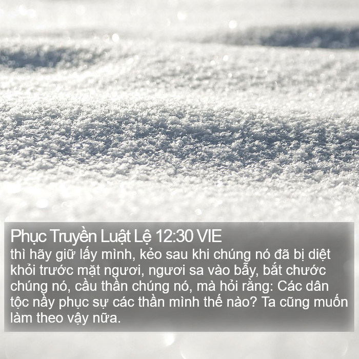 Phục Truyền Luật Lệ 12:30 VIE Bible Study