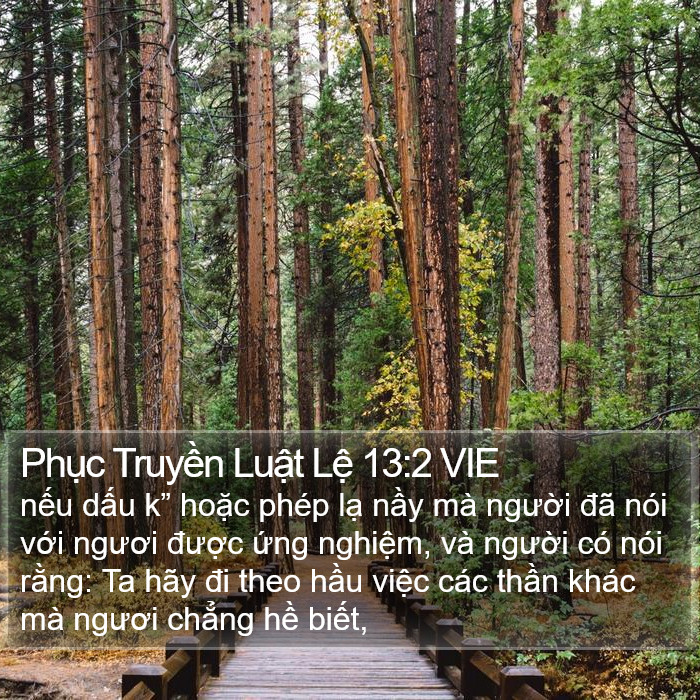Phục Truyền Luật Lệ 13:2 VIE Bible Study