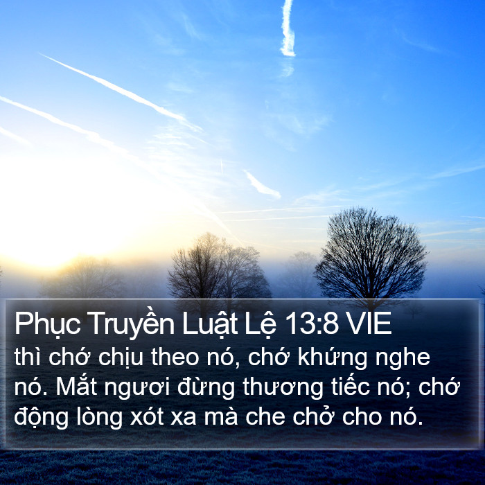 Phục Truyền Luật Lệ 13:8 VIE Bible Study