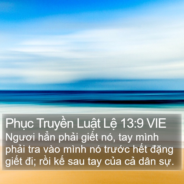 Phục Truyền Luật Lệ 13:9 VIE Bible Study