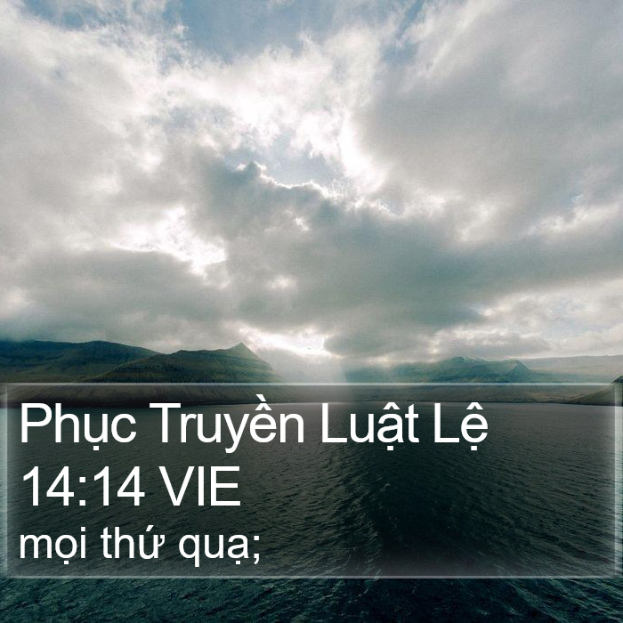 Phục Truyền Luật Lệ 14:14 VIE Bible Study