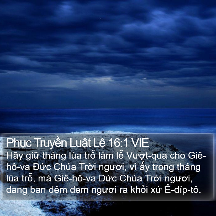 Phục Truyền Luật Lệ 16:1 VIE Bible Study