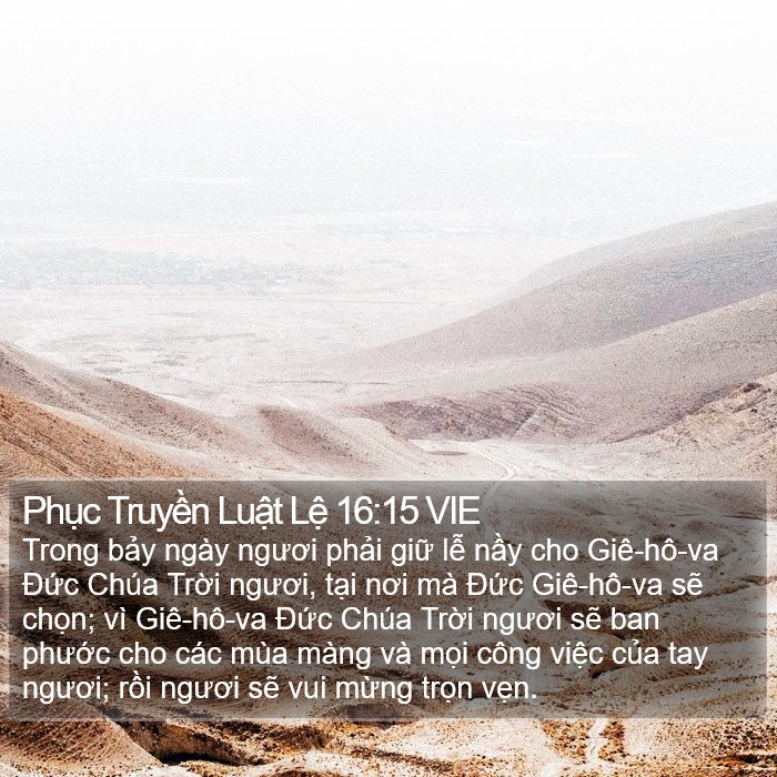 Phục Truyền Luật Lệ 16:15 VIE Bible Study