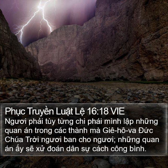 Phục Truyền Luật Lệ 16:18 VIE Bible Study