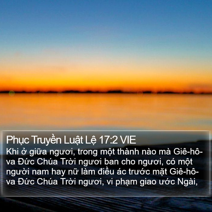 Phục Truyền Luật Lệ 17:2 VIE Bible Study