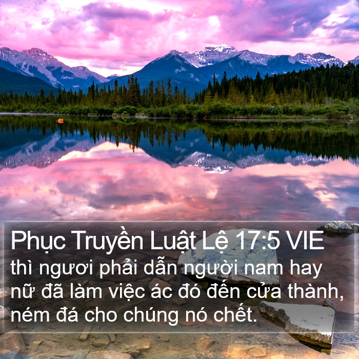 Phục Truyền Luật Lệ 17:5 VIE Bible Study