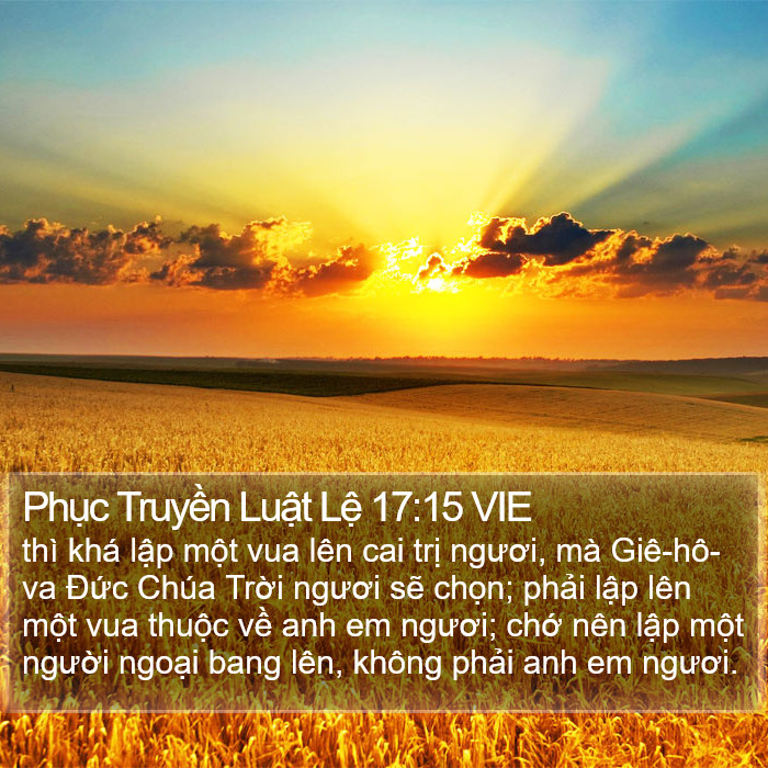 Phục Truyền Luật Lệ 17:15 VIE Bible Study
