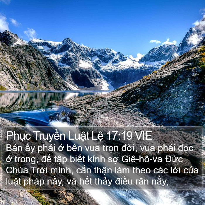 Phục Truyền Luật Lệ 17:19 VIE Bible Study
