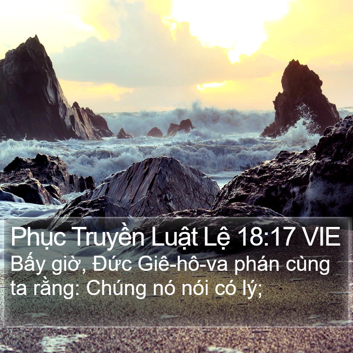 Phục Truyền Luật Lệ 18:17 VIE Bible Study