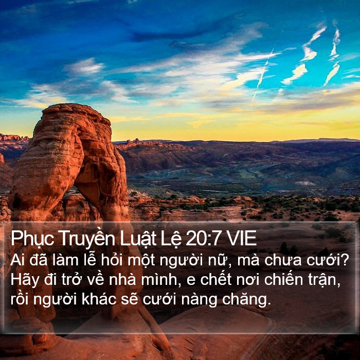 Phục Truyền Luật Lệ 20:7 VIE Bible Study