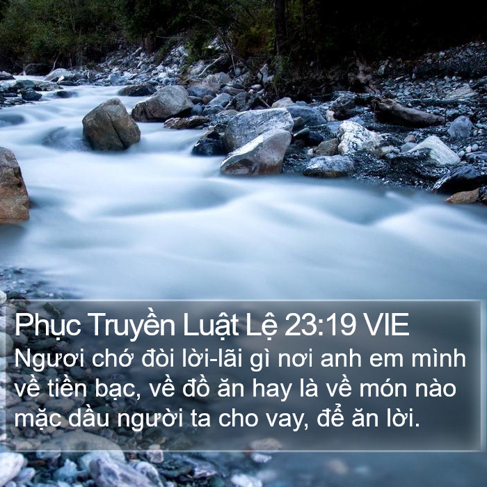 Phục Truyền Luật Lệ 23:19 VIE Bible Study