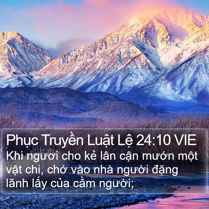 Phục Truyền Luật Lệ 24:10 VIE Bible Study