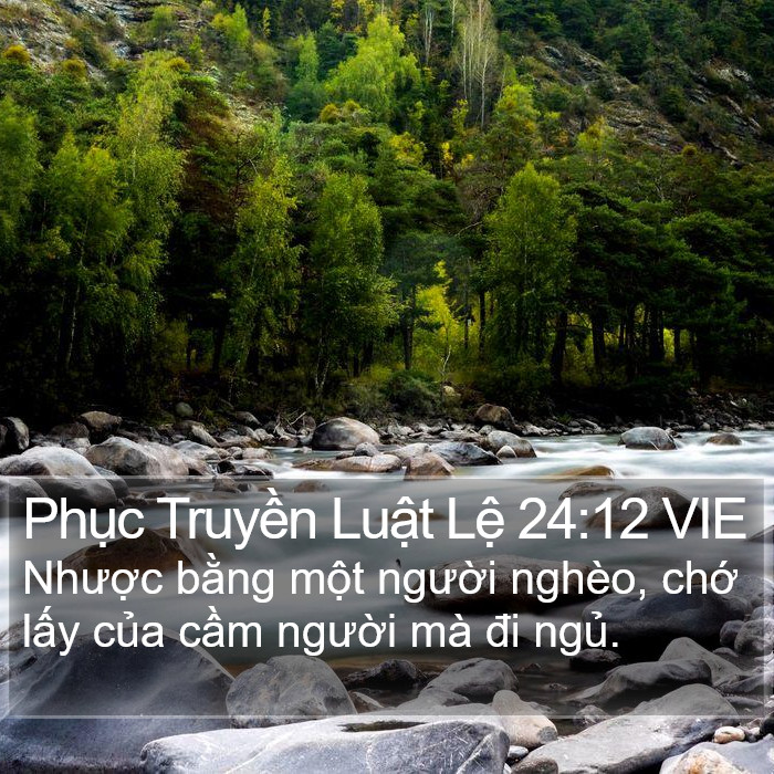 Phục Truyền Luật Lệ 24:12 VIE Bible Study