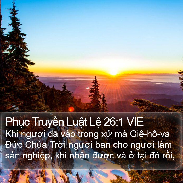 Phục Truyền Luật Lệ 26:1 VIE Bible Study