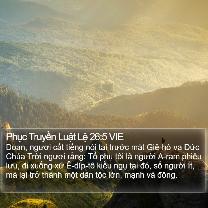 Phục Truyền Luật Lệ 26:5 VIE Bible Study