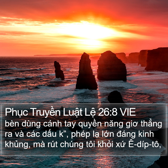 Phục Truyền Luật Lệ 26:8 VIE Bible Study