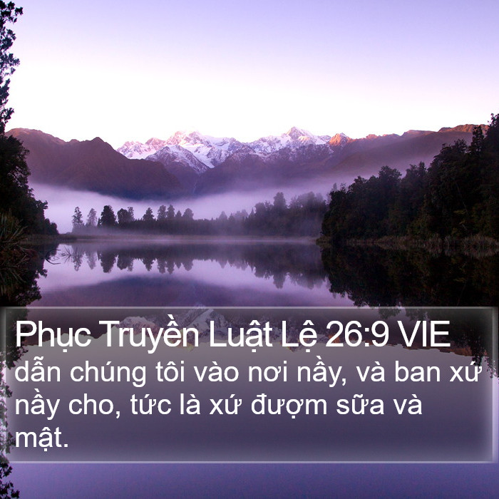 Phục Truyền Luật Lệ 26:9 VIE Bible Study