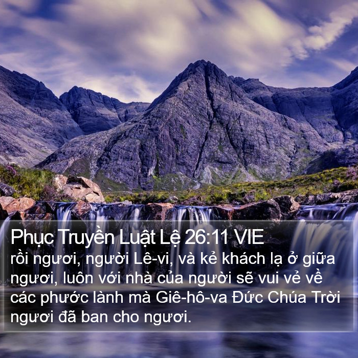 Phục Truyền Luật Lệ 26:11 VIE Bible Study