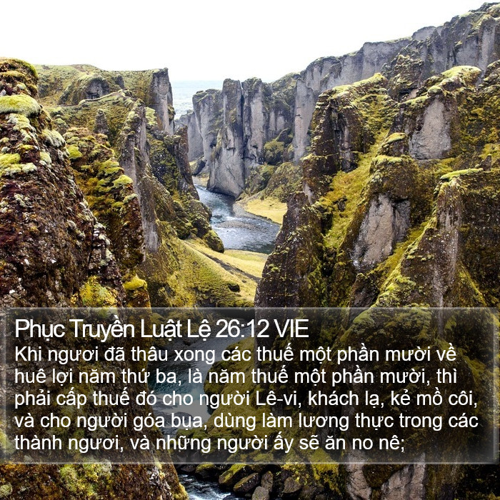 Phục Truyền Luật Lệ 26:12 VIE Bible Study