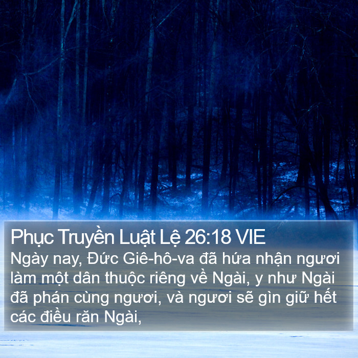 Phục Truyền Luật Lệ 26:18 VIE Bible Study