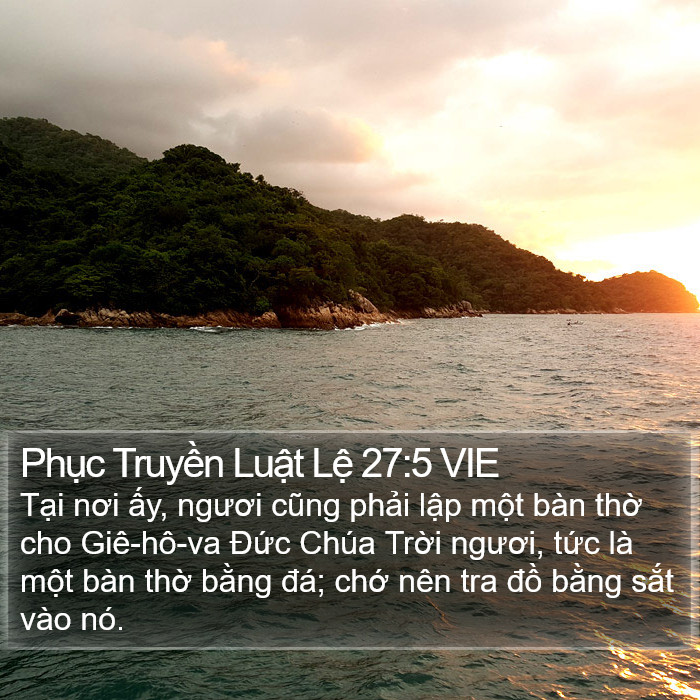 Phục Truyền Luật Lệ 27:5 VIE Bible Study