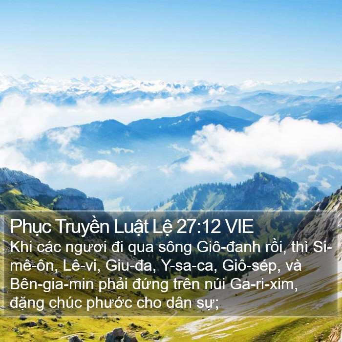 Phục Truyền Luật Lệ 27:12 VIE Bible Study