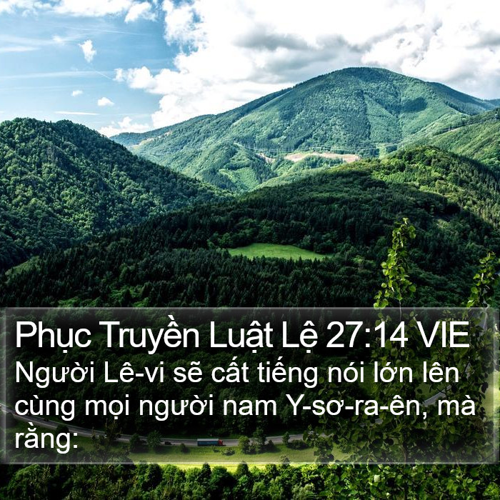 Phục Truyền Luật Lệ 27:14 VIE Bible Study