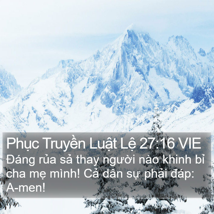 Phục Truyền Luật Lệ 27:16 VIE Bible Study