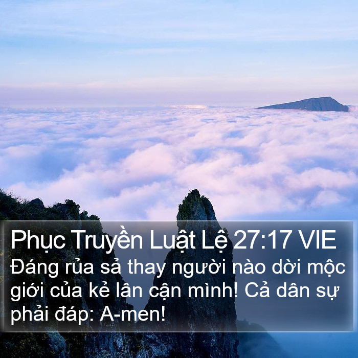 Phục Truyền Luật Lệ 27:17 VIE Bible Study