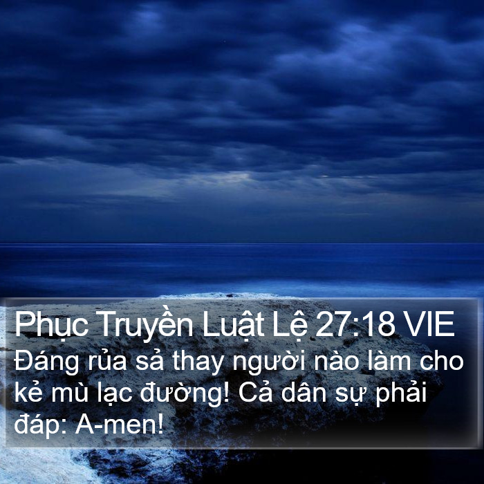 Phục Truyền Luật Lệ 27:18 VIE Bible Study