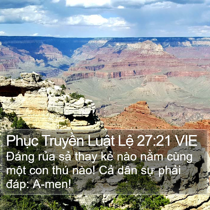 Phục Truyền Luật Lệ 27:21 VIE Bible Study