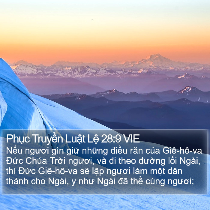 Phục Truyền Luật Lệ 28:9 VIE Bible Study