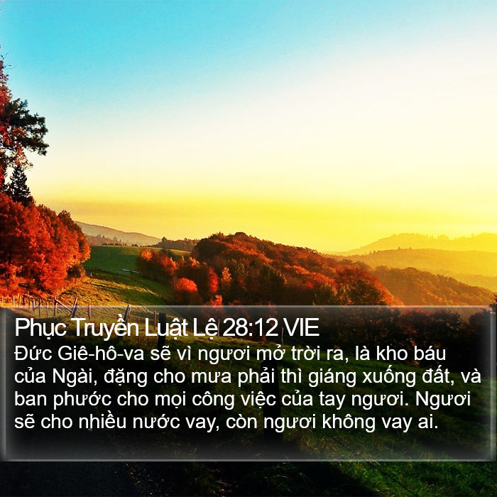 Phục Truyền Luật Lệ 28:12 VIE Bible Study