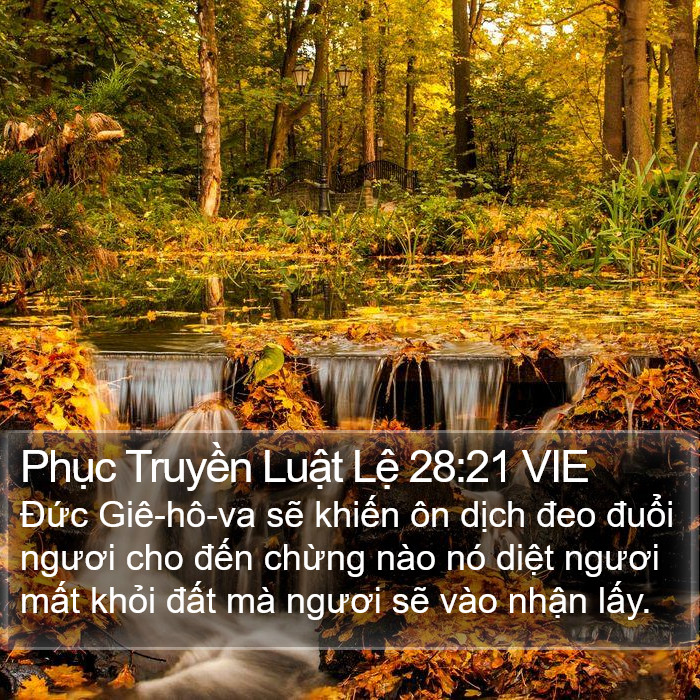 Phục Truyền Luật Lệ 28:21 VIE Bible Study